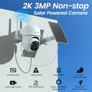 Cinnado 2K Solar Security Camera