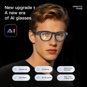 AI 4K Camera Smart Glasses