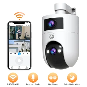 JOOAN 4K 6MP Dual-Lens PTZ WiFi Security Camera